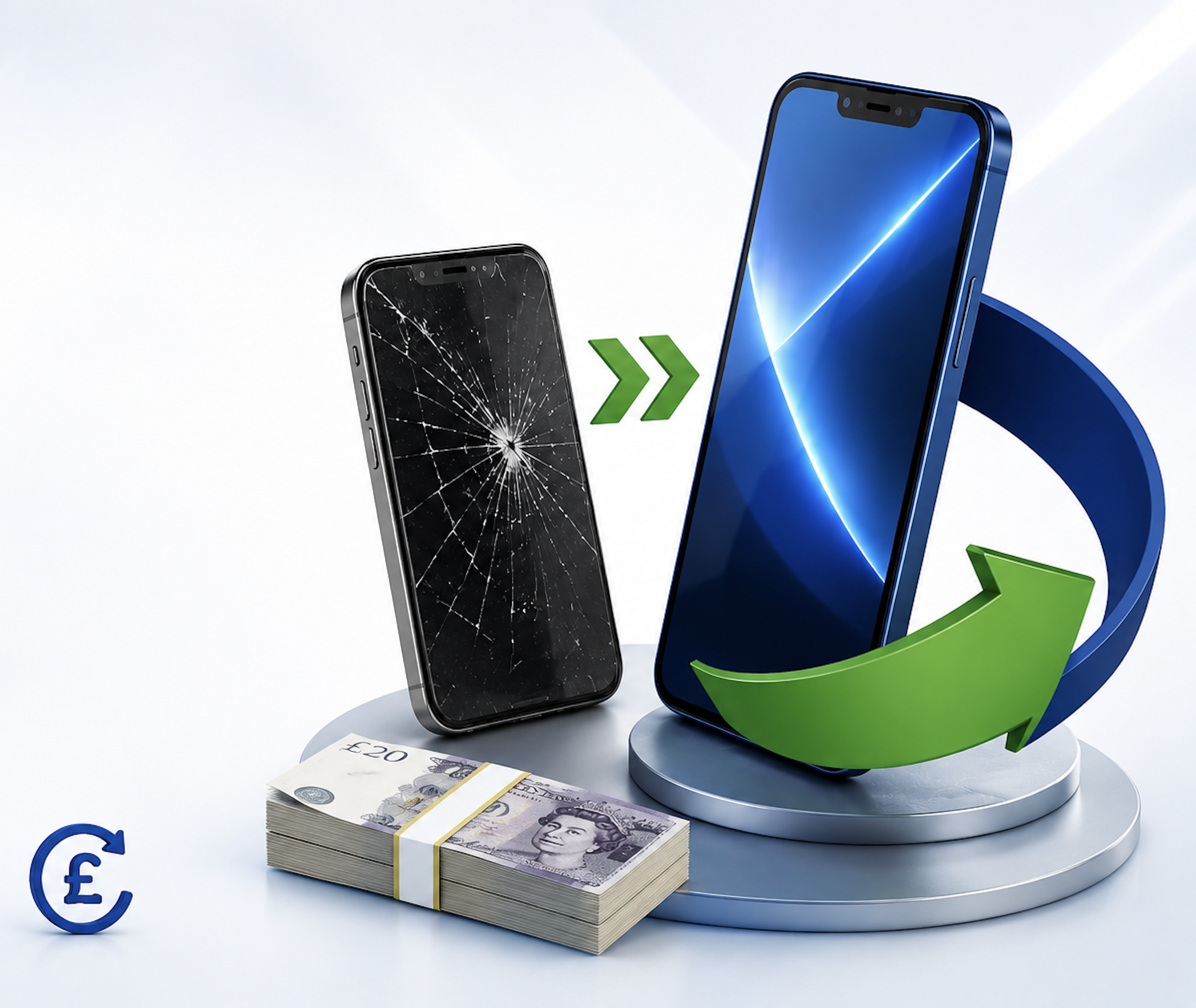 Trade in your cracked phone for cash and an upgrade